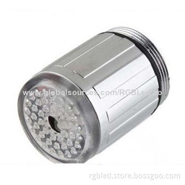 LED faucet light, water for power, light on without batteries, automatic changing colorNew